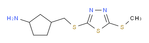 3-(((5-(methylthio)-1,3,4-thiadiazol-2-yl)thio)methyl)cyclopentanamine