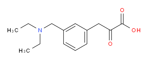 3-(3-((diethylamino)methyl)phenyl)-2-oxopropanoic acid