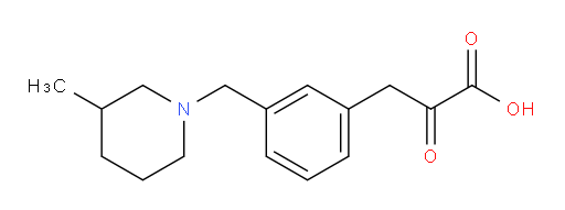 3-(3-((3-methylpiperidin-1-yl)methyl)phenyl)-2-oxopropanoic acid