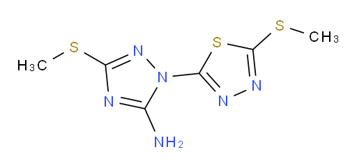 3-(methylthio)-1-(5-(methylthio)-1,3,4-thiadiazol-2-yl)-1H-1,2,4-triazol-5-amine