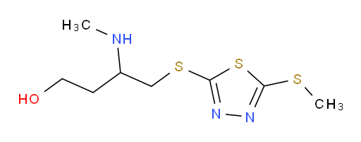 3-(methylamino)-4-((5-(methylthio)-1,3,4-thiadiazol-2-yl)thio)butan-1-ol