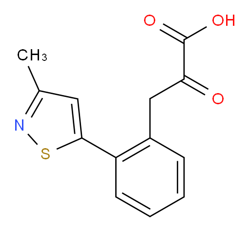3-(2-(3-methylisothiazol-5-yl)phenyl)-2-oxopropanoic acid