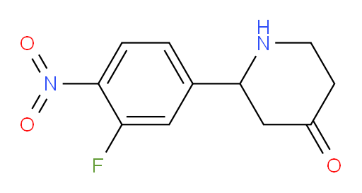 2-(3-fluoro-4-nitrophenyl)piperidin-4-one