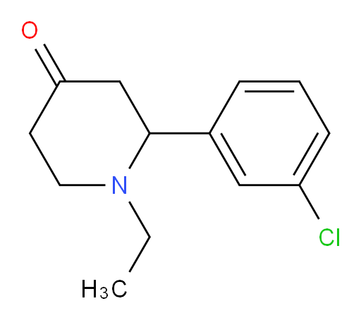 2-(3-chlorophenyl)-1-ethylpiperidin-4-one