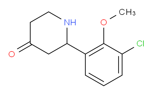 2-(3-chloro-2-methoxyphenyl)piperidin-4-one
