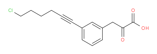 3-(3-(6-chlorohex-1-yn-1-yl)phenyl)-2-oxopropanoic acid