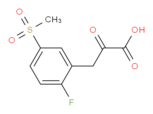 3-(2-fluoro-5-(methylsulfonyl)phenyl)-2-oxopropanoic acid