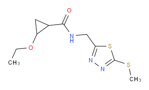 2-ethoxy-N-((5-(methylthio)-1,3,4-thiadiazol-2-yl)methyl)cyclopropanecarboxamide
