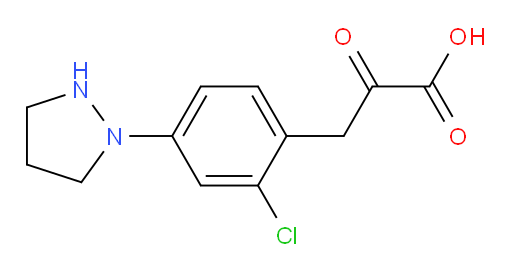 3-(2-chloro-4-(pyrazolidin-1-yl)phenyl)-2-oxopropanoic acid