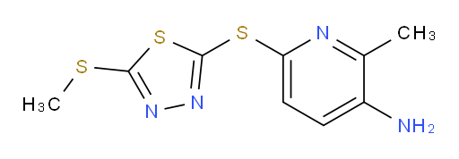 2-methyl-6-((5-(methylthio)-1,3,4-thiadiazol-2-yl)thio)pyridin-3-amine