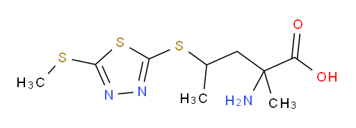 2-amino-2-methyl-4-((5-(methylthio)-1,3,4-thiadiazol-2-yl)thio)pentanoic acid