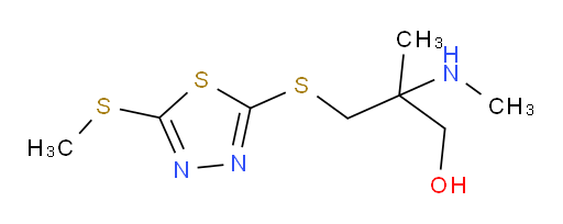 2-methyl-2-(methylamino)-3-((5-(methylthio)-1,3,4-thiadiazol-2-yl)thio)propan-1-ol