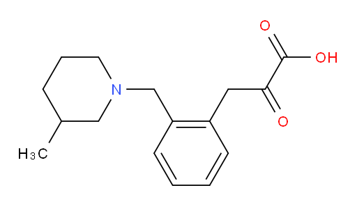 3-(2-((3-methylpiperidin-1-yl)methyl)phenyl)-2-oxopropanoic acid