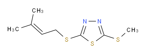 2-((3-methylbut-2-en-1-yl)thio)-5-(methylthio)-1,3,4-thiadiazole