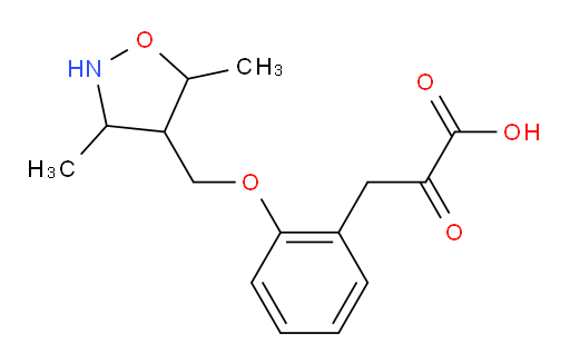 3-(2-((3,5-dimethylisoxazolidin-4-yl)methoxy)phenyl)-2-oxopropanoic acid
