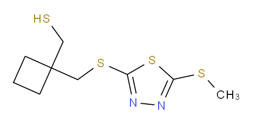 (1-(((5-(methylthio)-1,3,4-thiadiazol-2-yl)thio)methyl)cyclobutyl)methanethiol