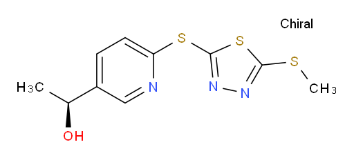 (S)-1-(6-((5-(methylthio)-1,3,4-thiadiazol-2-yl)thio)pyridin-3-yl)ethanol