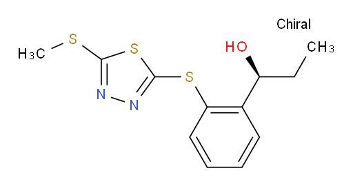(S)-1-(2-((5-(methylthio)-1,3,4-thiadiazol-2-yl)thio)phenyl)propan-1-ol
