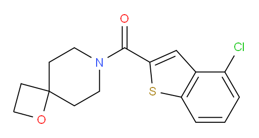 (4-chlorobenzo[b]thiophen-2-yl)(1-oxa-7-azaspiro[3.5]nonan-7-yl)methanone