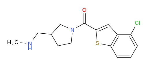 (4-chlorobenzo[b]thiophen-2-yl)(3-((methylamino)methyl)pyrrolidin-1-yl)methanone