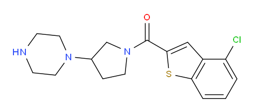 (4-chlorobenzo[b]thiophen-2-yl)(3-(piperazin-1-yl)pyrrolidin-1-yl)methanone