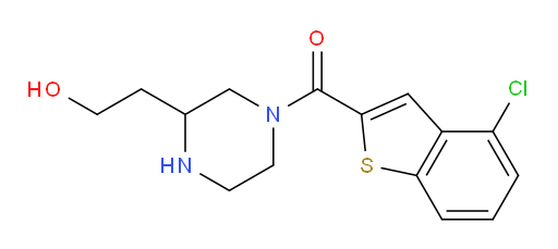 (4-chlorobenzo[b]thiophen-2-yl)(3-(2-hydroxyethyl)piperazin-1-yl)methanone
