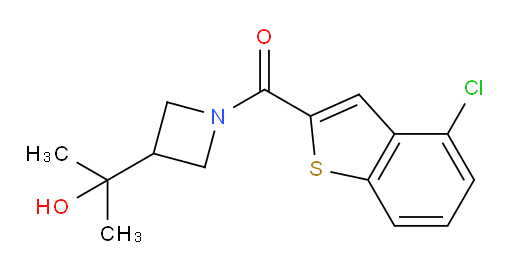 (4-chlorobenzo[b]thiophen-2-yl)(3-(2-hydroxypropan-2-yl)azetidin-1-yl)methanone