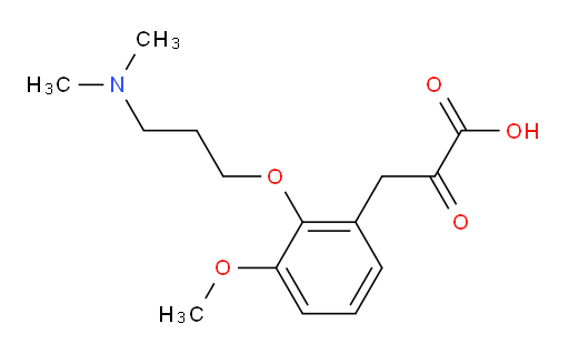 3-(2-(3-(dimethylamino)propoxy)-3-methoxyphenyl)-2-oxopropanoic acid