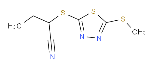 2-((5-(methylthio)-1,3,4-thiadiazol-2-yl)thio)butanenitrile