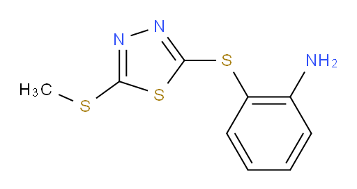 2-((5-(methylthio)-1,3,4-thiadiazol-2-yl)thio)aniline