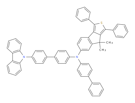 N-(4'-(9H-carbazol-9-yl)-[1,1'-biphenyl]-4-yl)-N-([1,1'-biphenyl]-4-yl)-8,8-dimethyl-1,3-diphenyl-8H-indeno[1,2-c]thiophen-6-amine