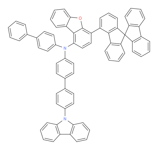 4-(9,9'-spirobi[fluoren]-4-yl)-N-(4'-(9H-carbazol-9-yl)-[1,1'-biphenyl]-4-yl)-N-([1,1'-biphenyl]-4-yl)dibenzo[b,d]furan-1-amine