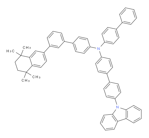 N-(4'-(9H-carbazol-9-yl)-[1,1'-biphenyl]-4-yl)-N-([1,1'-biphenyl]-4-yl)-3'-(5,5,8,8-tetramethyl-5,6,7,8-tetrahydronaphthalen-2-yl)-[1,1'-biphenyl]-4-amine