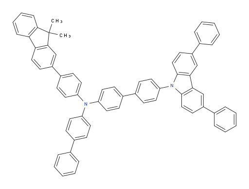 N-([1,1'-biphenyl]-4-yl)-N-(4-(9,9-dimethyl-9H-fluoren-2-yl)phenyl)-4'-(3,6-diphenyl-9H-carbazol-9-yl)-[1,1'-biphenyl]-4-amine