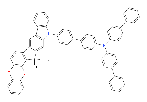N,N-di([1,1'-biphenyl]-4-yl)-4'-(15,15-dimethylbenzo[5',6'][1,4]dioxino[2',3':4,5]indeno[2,1-b]carbazol-13(15H)-yl)-[1,1'-biphenyl]-4-amine