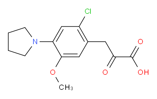 3-(2-chloro-5-methoxy-4-(pyrrolidin-1-yl)phenyl)-2-oxopropanoic acid