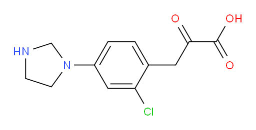 3-(2-chloro-4-(imidazolidin-1-yl)phenyl)-2-oxopropanoic acid