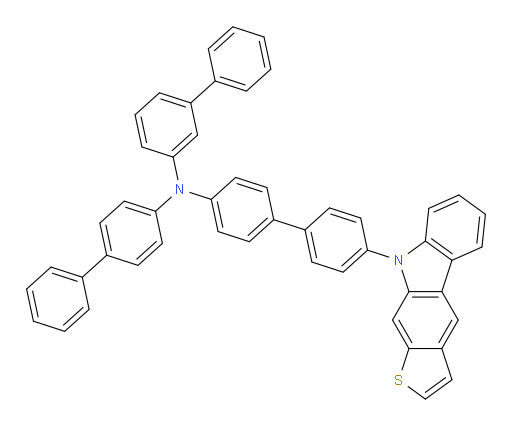 N-(4'-(9H-thieno[2,3-b]carbazol-9-yl)-[1,1'-biphenyl]-4-yl)-N-([1,1'-biphenyl]-4-yl)-[1,1'-biphenyl]-3-amine