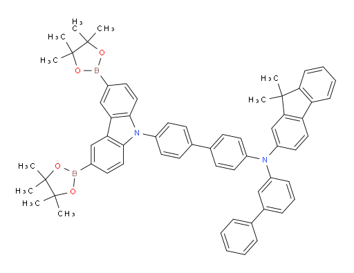 N-([1,1'-biphenyl]-3-yl)-N-(4'-(3,6-bis(4,4,5,5-tetramethyl-1,3,2-dioxaborolan-2-yl)-9H-carbazol-9-yl)-[1,1'-biphenyl]-4-yl)-9,9-dimethyl-9H-fluoren-2-amine