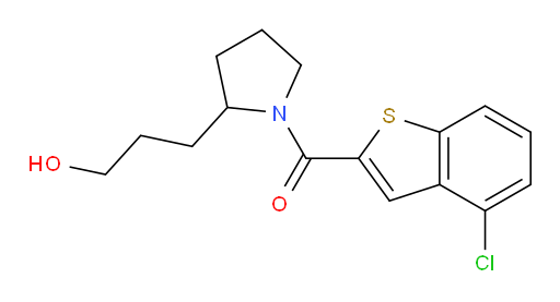 (4-chlorobenzo[b]thiophen-2-yl)(2-(3-hydroxypropyl)pyrrolidin-1-yl)methanone