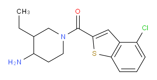 (4-amino-3-ethylpiperidin-1-yl)(4-chlorobenzo[b]thiophen-2-yl)methanone