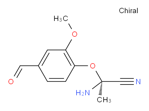 (S)-2-amino-2-(4-formyl-2-methoxyphenoxy)propanenitrile