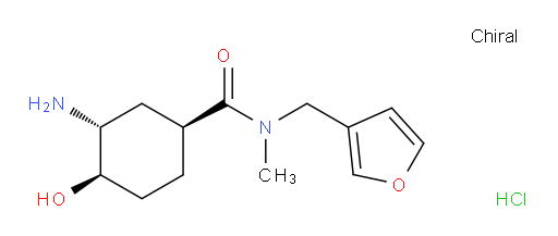 (1S,3R,4R)-3-amino-N-(furan-3-ylmethyl)-4-hydroxy-N-methylcyclohexanecarboxamide hydrochloride