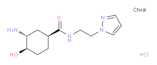 (1S,3R,4R)-N-(2-(1H-pyrazol-1-yl)ethyl)-3-amino-4-hydroxycyclohexanecarboxamide hydrochloride