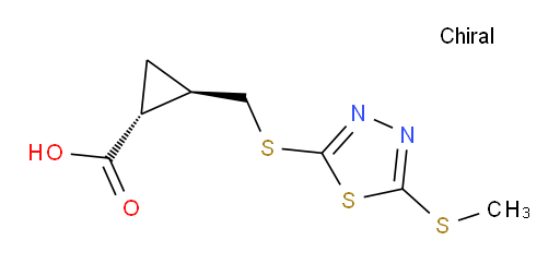 (1R,2R)-2-(((5-(methylthio)-1,3,4-thiadiazol-2-yl)thio)methyl)cyclopropanecarboxylic acid