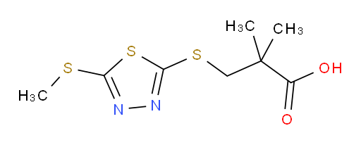 2,2-dimethyl-3-((5-(methylthio)-1,3,4-thiadiazol-2-yl)thio)propanoic acid