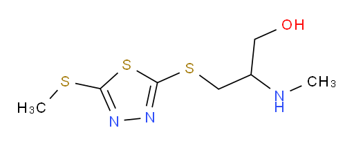 2-(methylamino)-3-((5-(methylthio)-1,3,4-thiadiazol-2-yl)thio)propan-1-ol