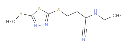 2-(ethylamino)-4-((5-(methylthio)-1,3,4-thiadiazol-2-yl)thio)butanenitrile