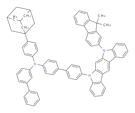 N-(4-(adamantan-1-yl)phenyl)-N-(4'-(7-(9,9-dimethyl-9H-fluoren-2-yl)indolo[2,3-b]carbazol-5(7H)-yl)-[1,1'-biphenyl]-4-yl)-[1,1'-biphenyl]-3-amine