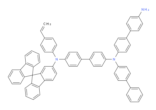 N4-(9,9'-spirobi[fluoren]-7-yl)-N4'-([1,1'-biphenyl]-4-yl)-N4'-(4'-amino-[1,1'-biphenyl]-4-yl)-N4-(4-vinylphenyl)-[1,1'-biphenyl]-4,4'-diamine